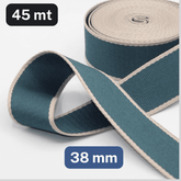 Bicolor Fine Tape 45 meters Ecru / Duck Blue - ACCESSOIRES LEDUC BV